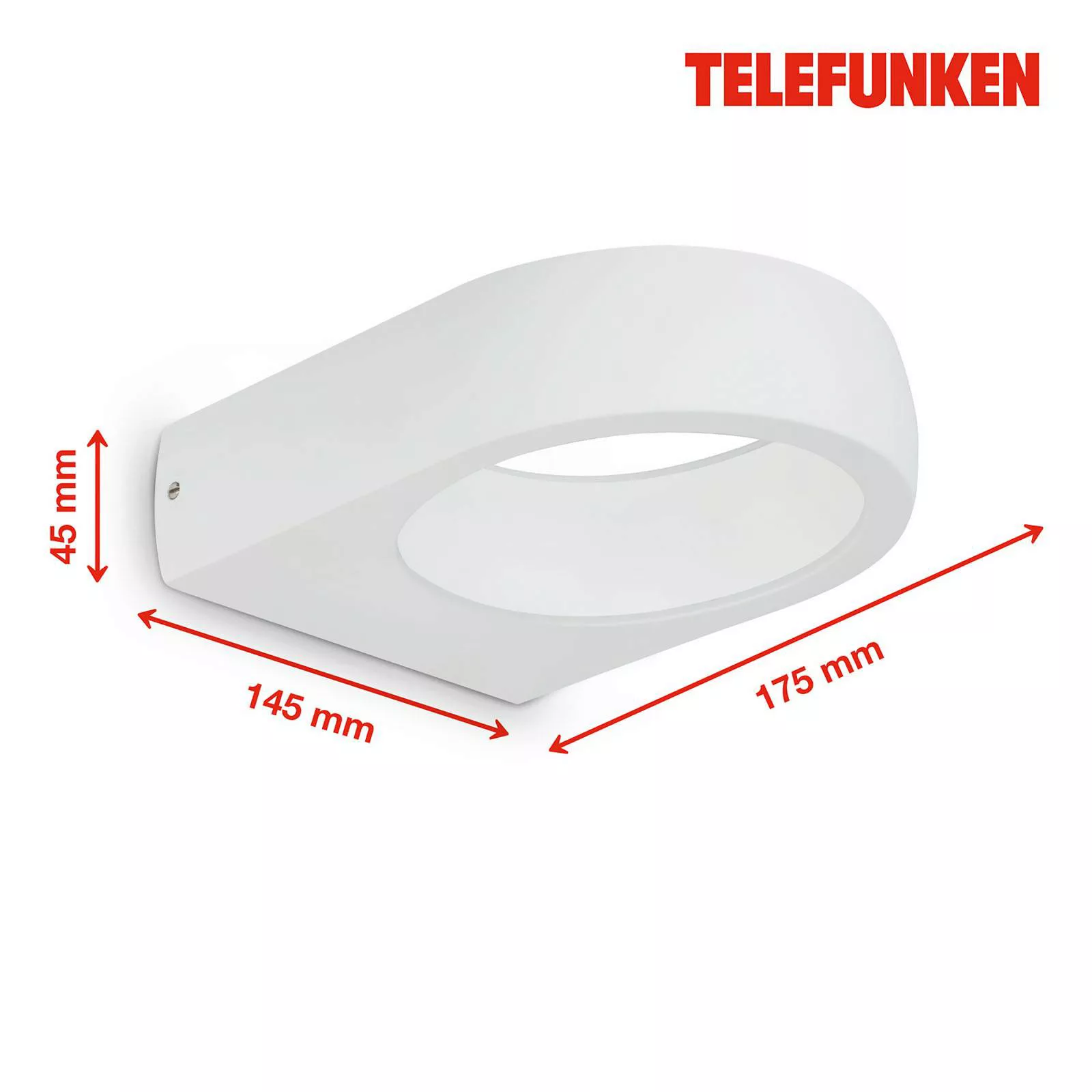 Telefunken Puka LED-Außenwandleuchte, weiß günstig online kaufen