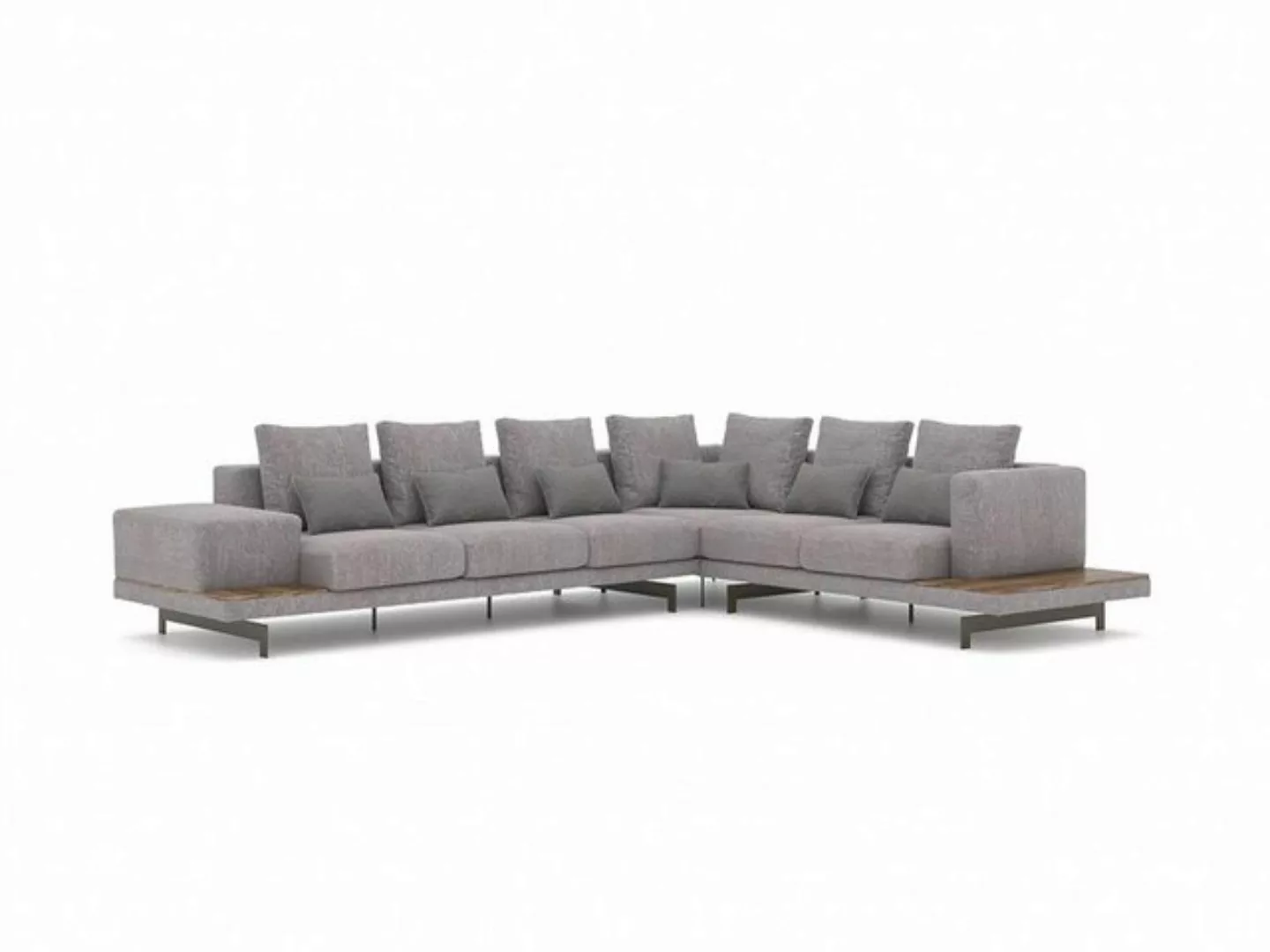 JVmoebel Ecksofa Designer Neu Ecksofa L-Form Grau Textil Möbel Wohnzimmer, günstig online kaufen