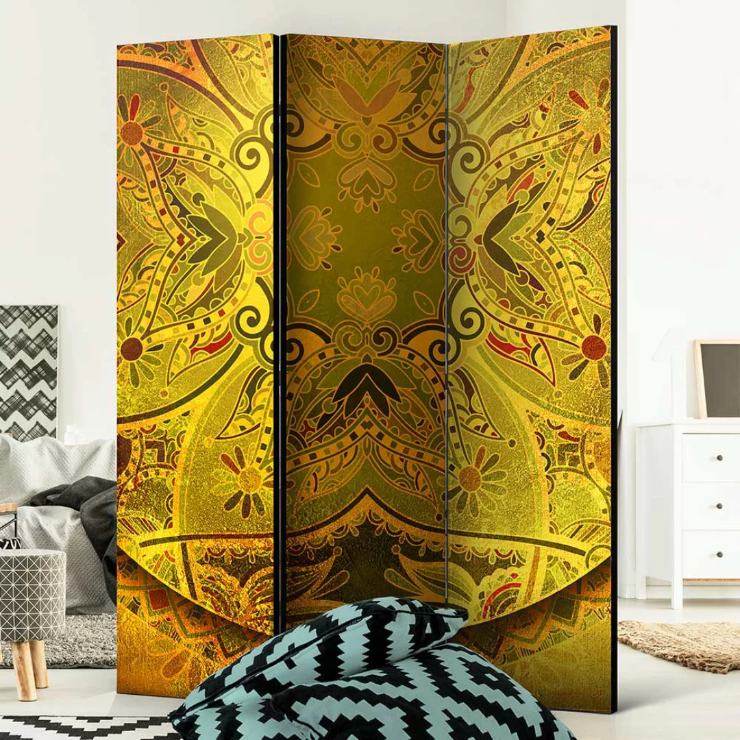 Mandala Paravent im orientalischen Stil Leinwand und Holz günstig online kaufen