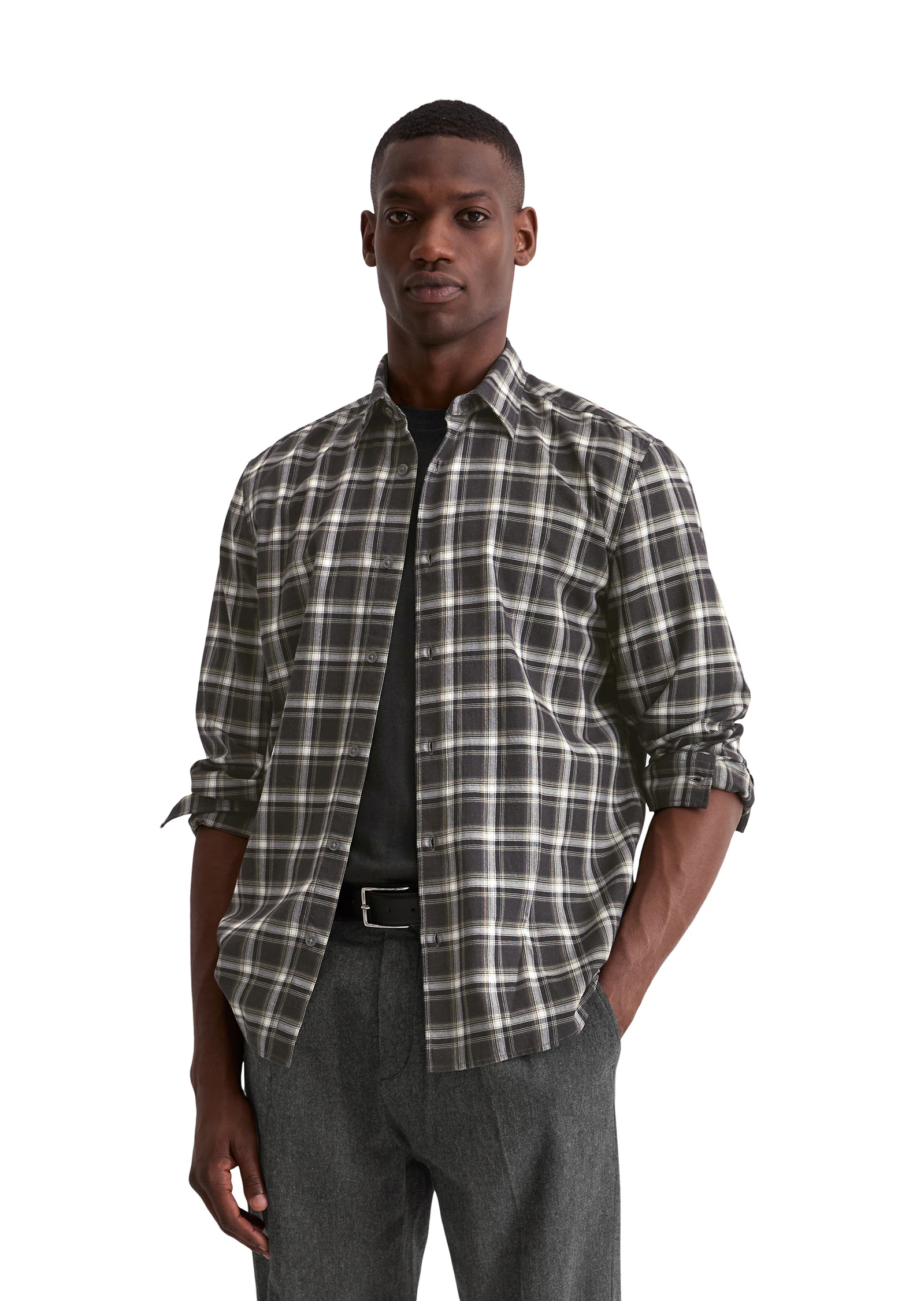 Marc OPolo Langarmhemd "aus weichem Bio-Baumwoll-Flanell" günstig online kaufen