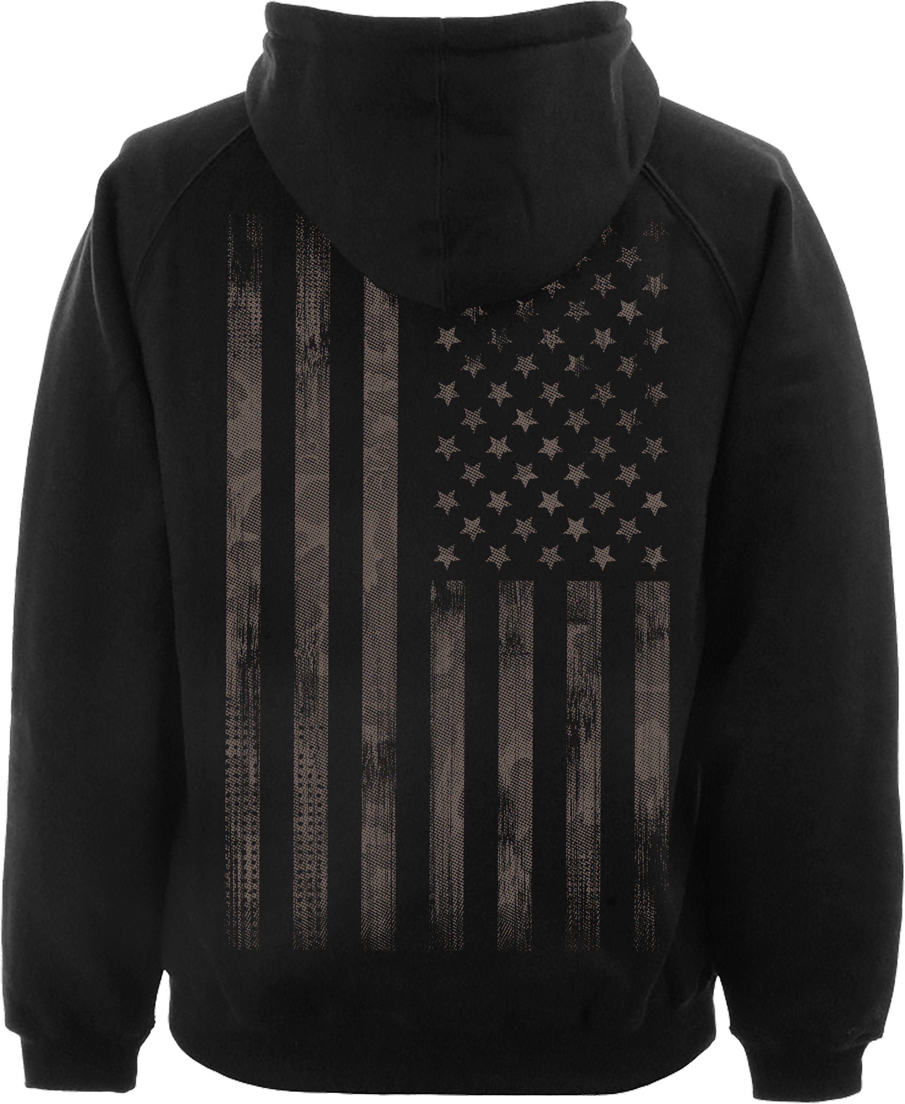 Baddery Kapuzenpullover Hoodie: "USA-Flagge" mit Stick-Patch, günstig online kaufen