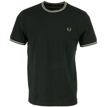 Fred Perry M1588 Twin Tipped T Shirt Dunkelgrün - Größe XXL günstig online kaufen
