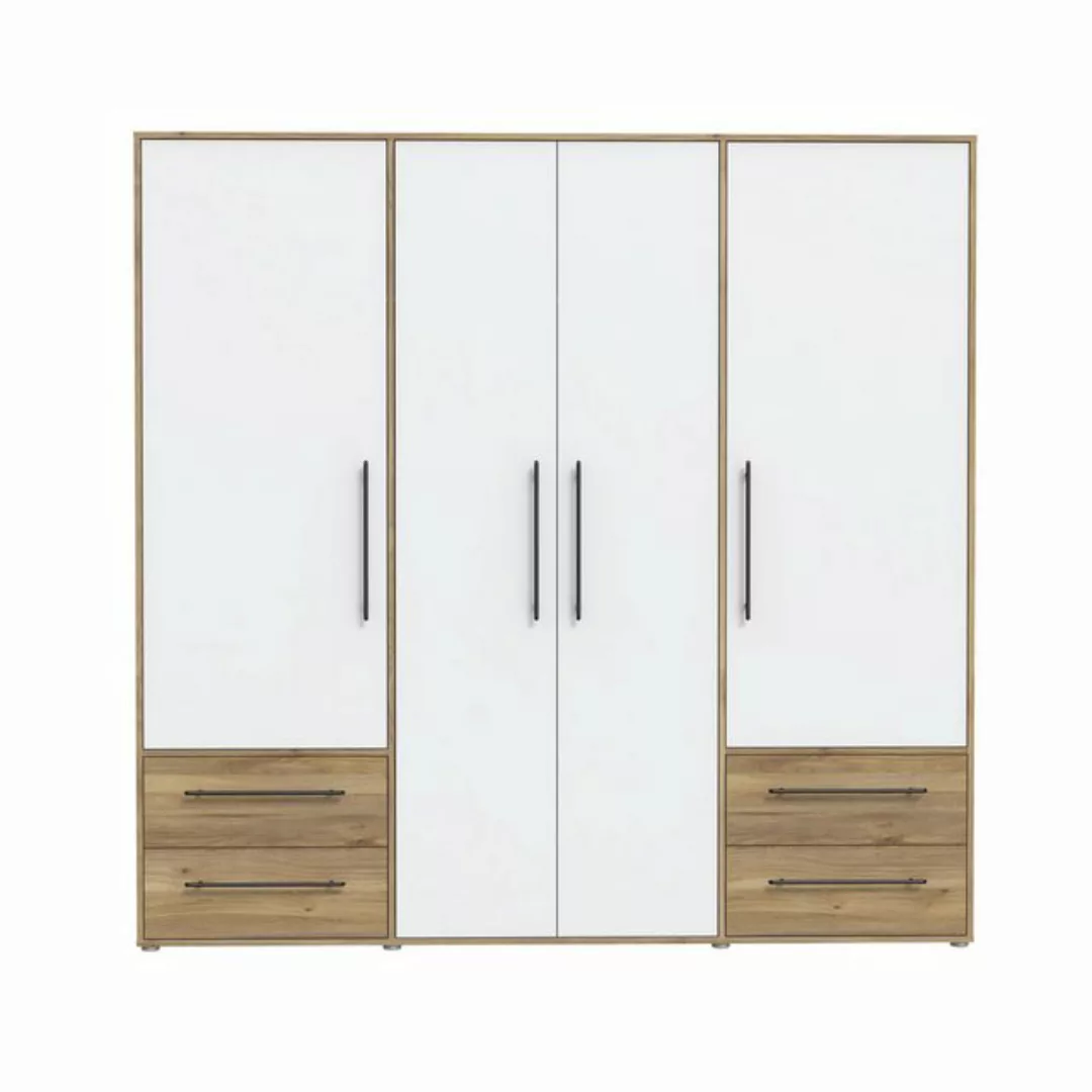 freiraum Drehtürenschrank MOKKARIS in Mauvella Eiche / Weiss - 205,9x200,1x günstig online kaufen