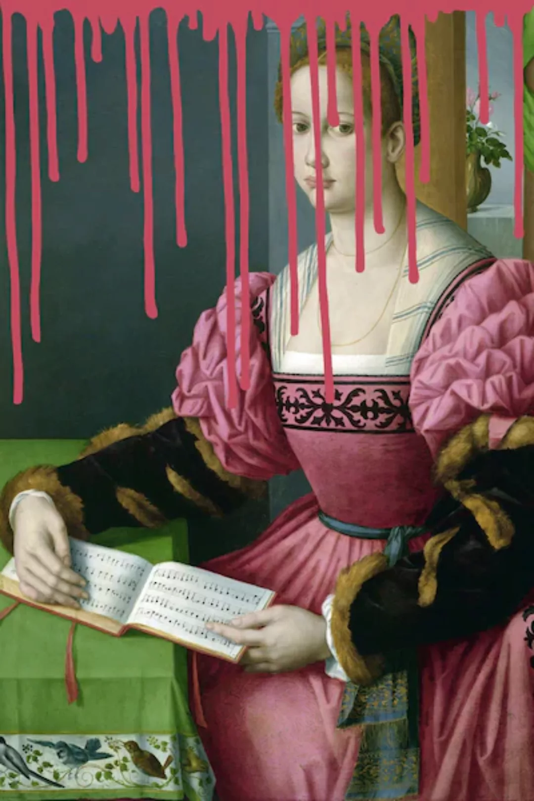 queence Acrylglasbild "Frau mit Buch" günstig online kaufen