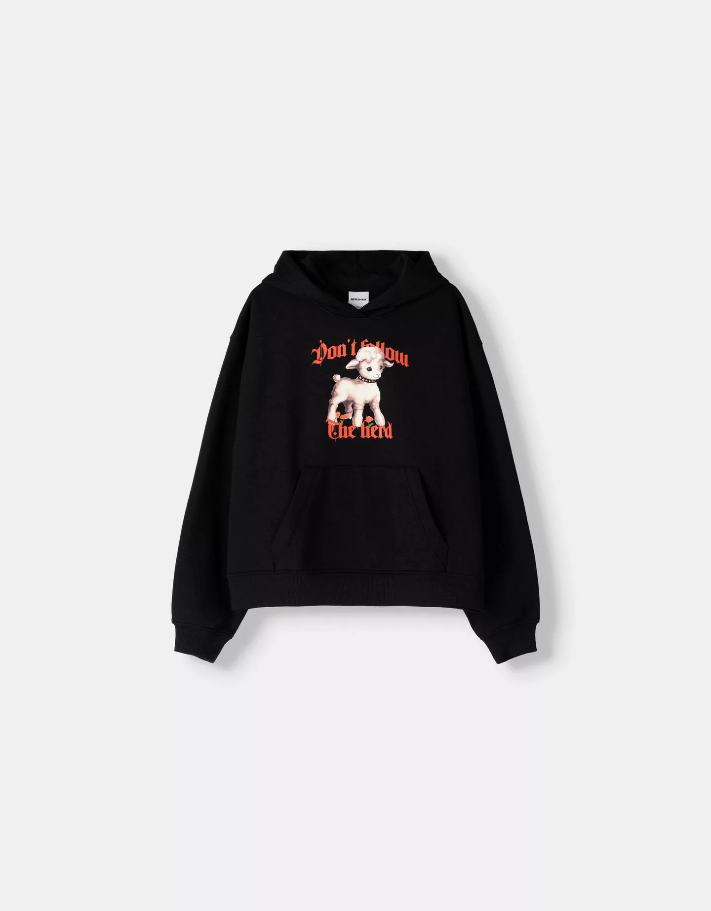 Bershka Hoodie Mit Print Damen M Schwarz günstig online kaufen