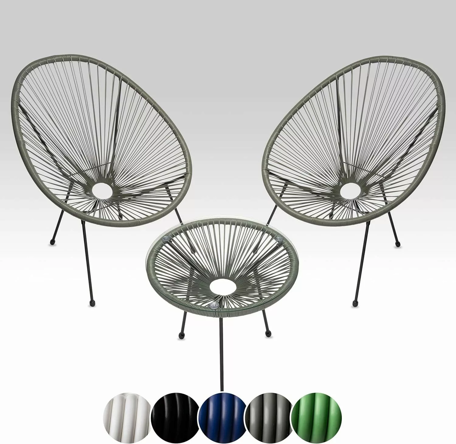 sunnypillow Gartenstuhl 2er Set Acapulco Gartenstühle günstig online kaufen