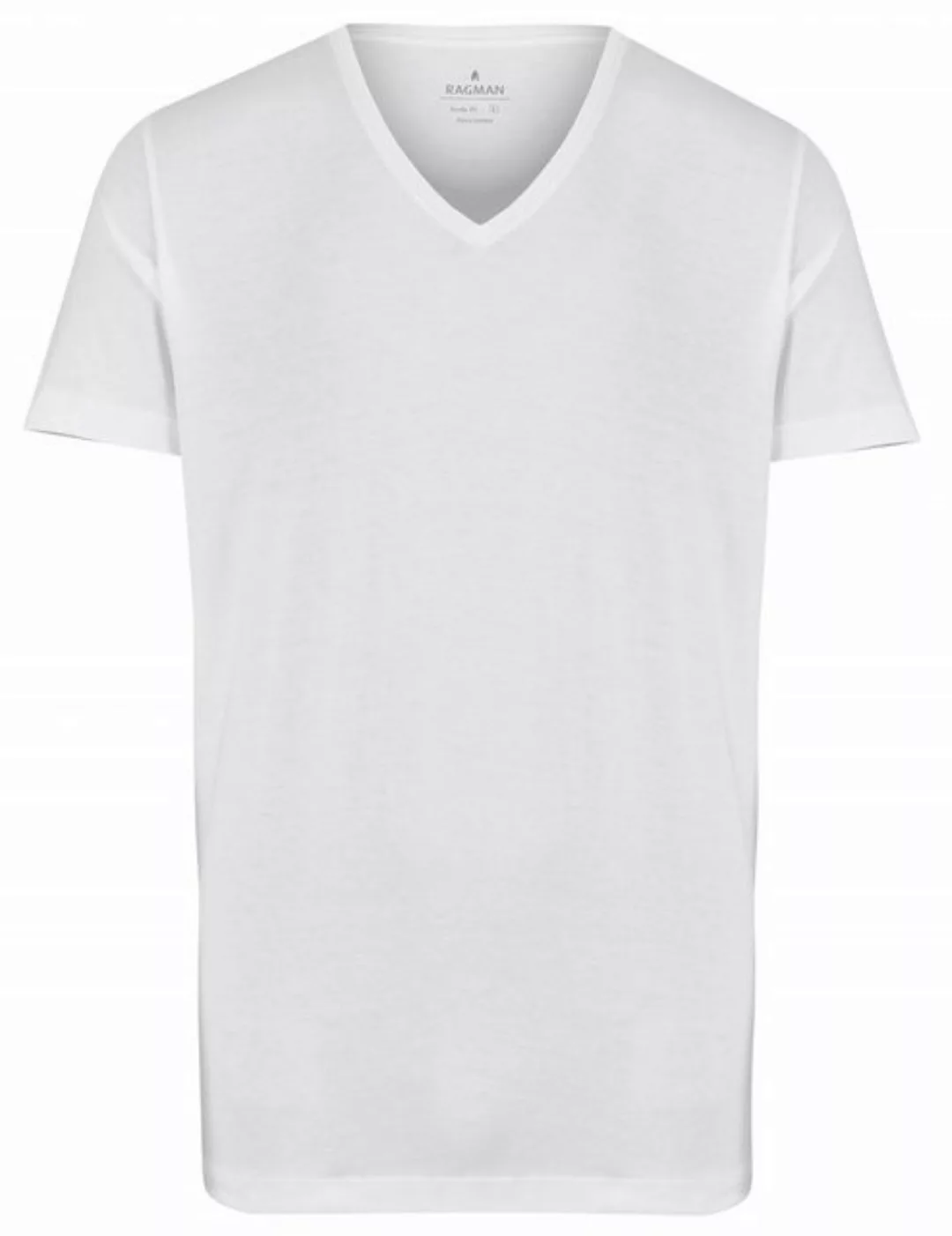 Ragman 2-er Set T-Shirts Schwarz mit V-Ausschnitt günstig online kaufen