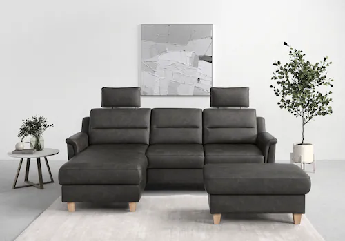 sit&more Ecksofa Farö L-Form, inklusive Federkern, wahlweise mit Bettfunkti günstig online kaufen