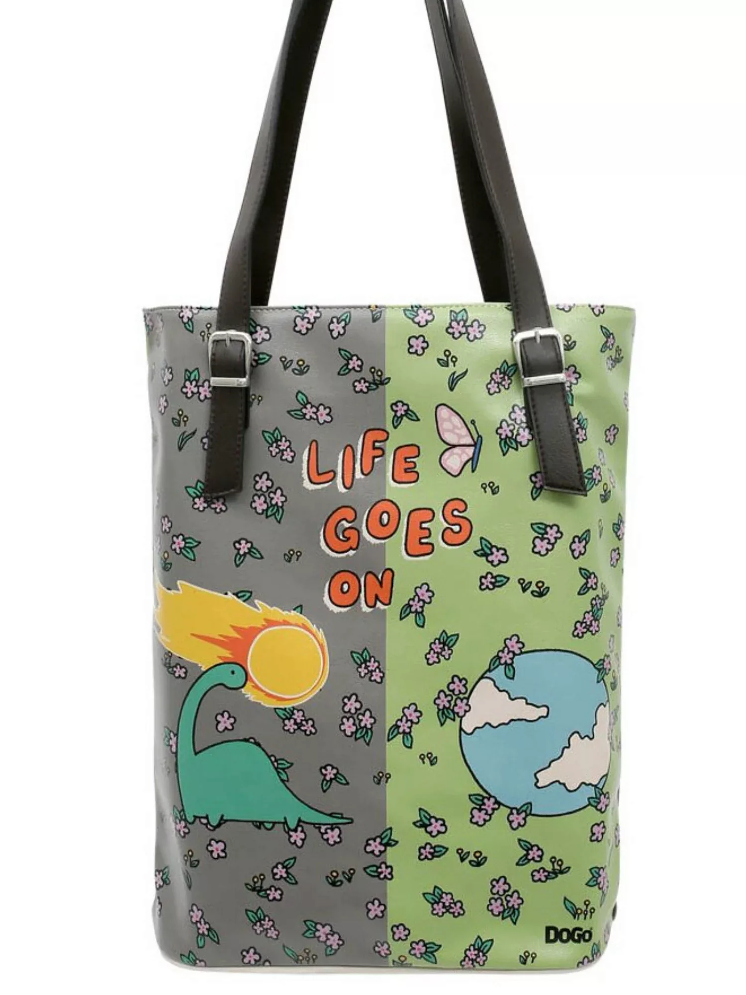 DOGO Umhängetasche "Damen Tall Bag Life Goes On Vegan Damen Handtaschen (Fa günstig online kaufen