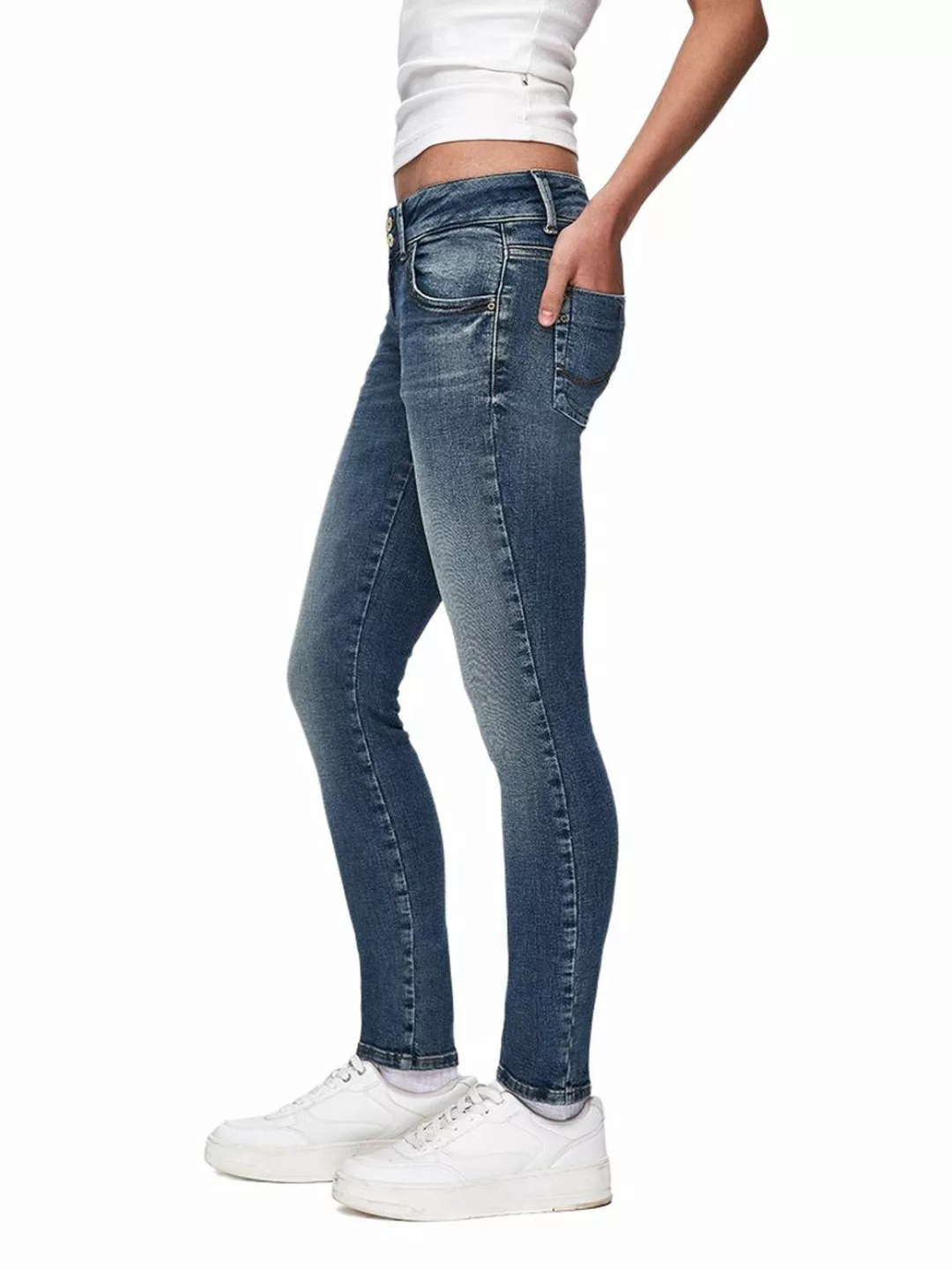 LTB Damen Jeans MOLLY 200 Low Waist - Slim Fit - Blau günstig online kaufen