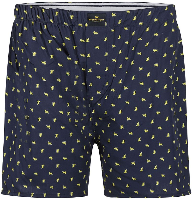 Steppin' Out Boxershort Druck Navy - Größe XXL günstig online kaufen