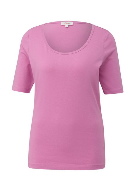 s.Oliver T-Shirt s.Oliver T-Shirt mit verlängertem Arm in Rosa (1-tlg) Nich günstig online kaufen