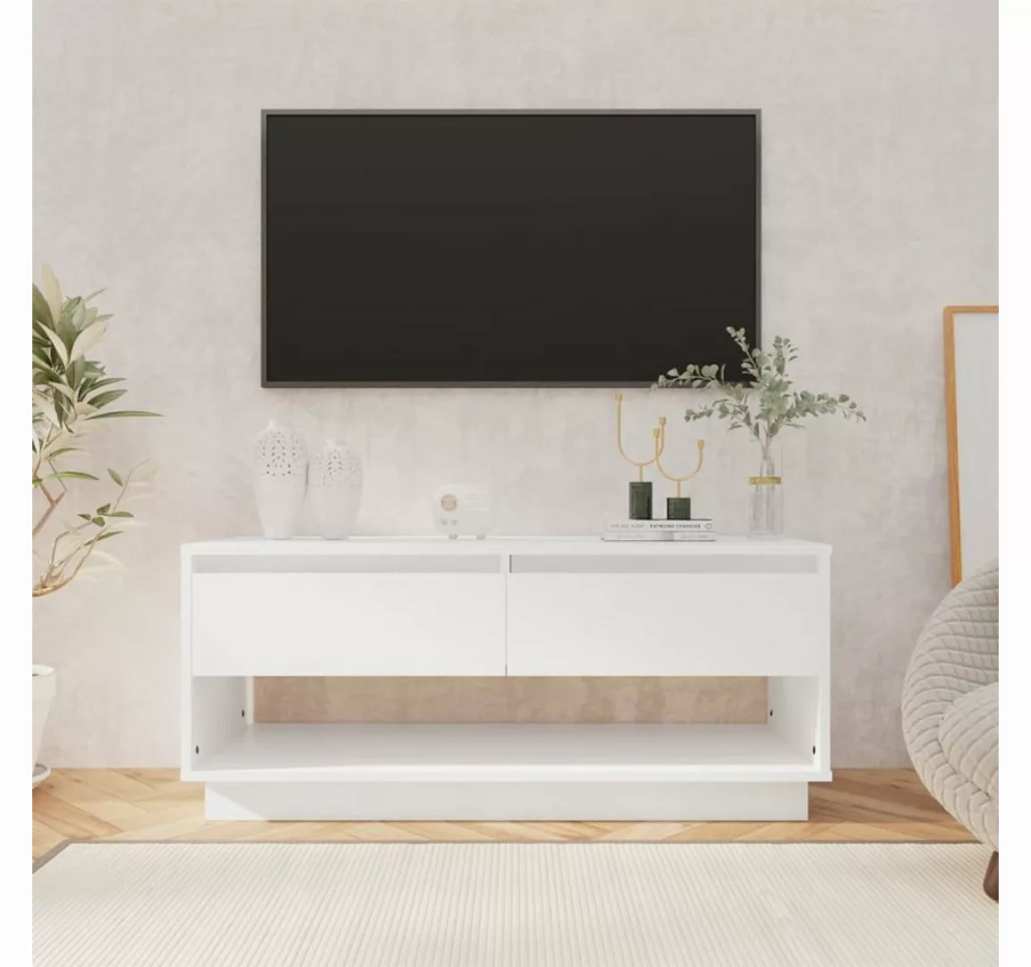 vidaXL TV-Schrank TV-Schrank Weiß 102x41x44 cm Spanplatte Lowboard günstig online kaufen