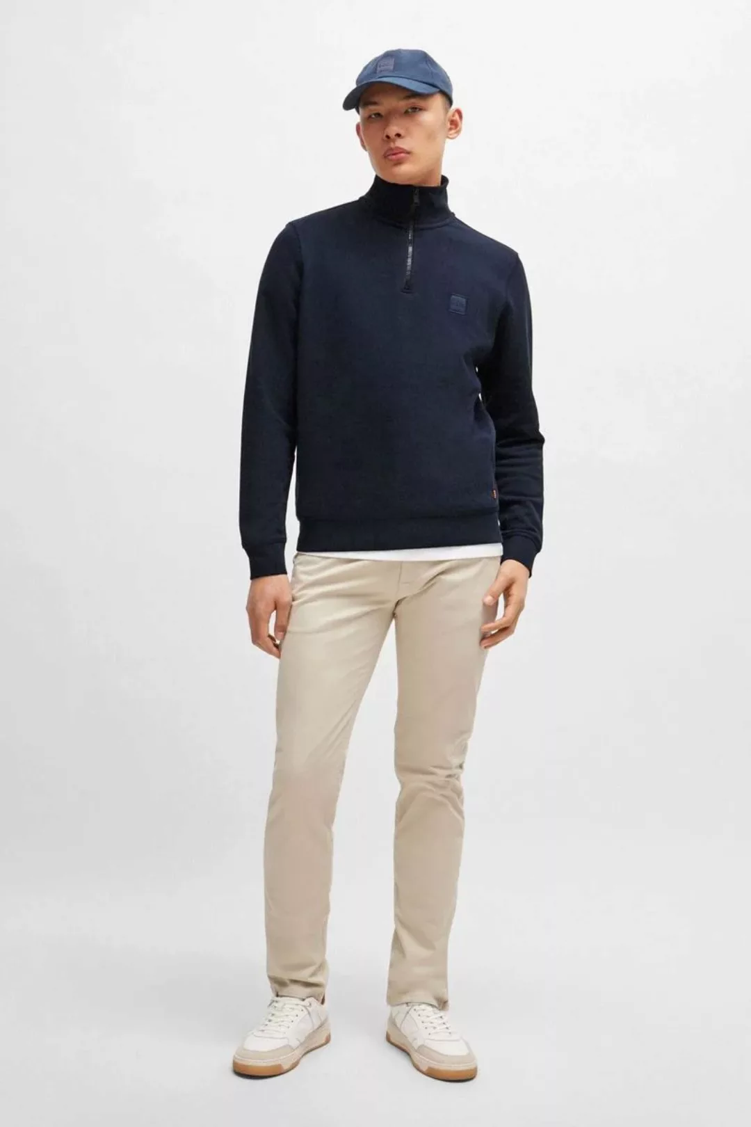 BOSS Zetrust Halfzip Pullover Navy - Größe XXL günstig online kaufen