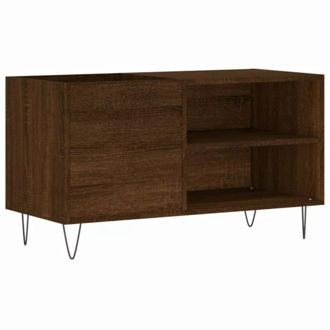 vidaXL Beistellschrank Plattenschrank Braun Eichen-Optik 85x38x48 cm Holzwe günstig online kaufen