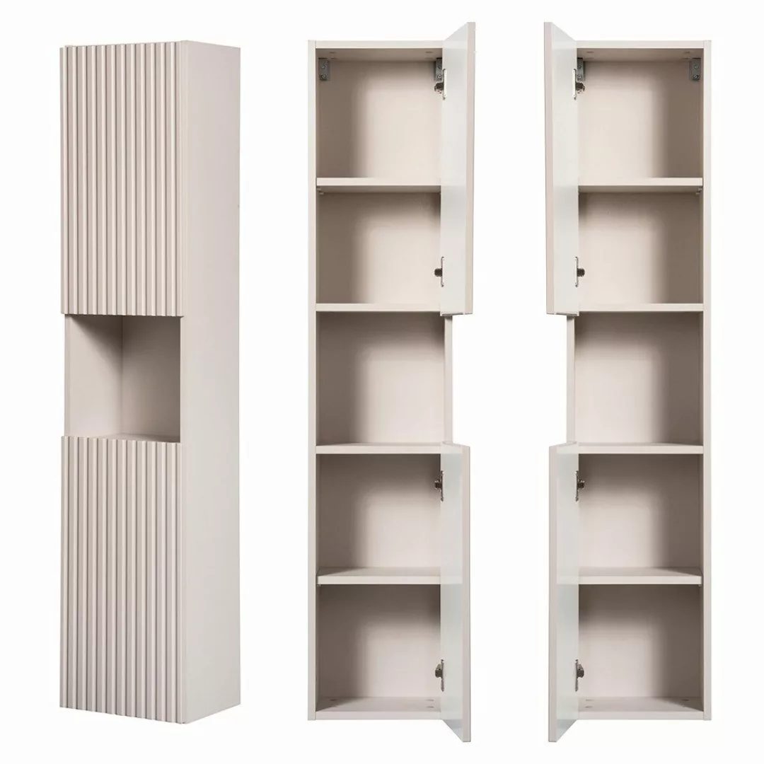 Lomadox Hochschrank NEWPORT-56-CASHMERE Badschrank, kaschmir mit günstig online kaufen
