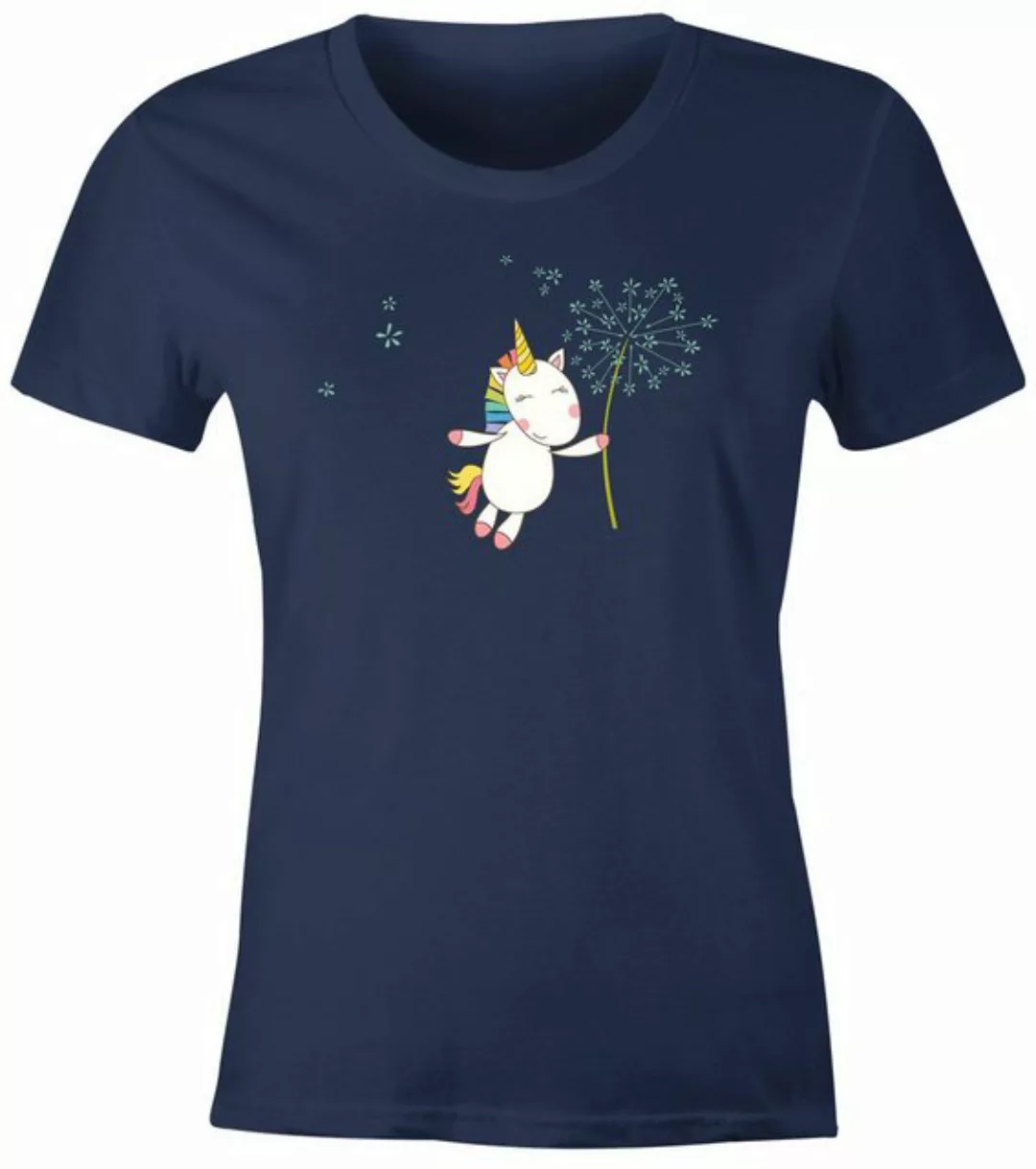 MoonWorks Print-Shirt Damen T-Shirt Einhorn mit Pusteblume Unicorn with Dan günstig online kaufen