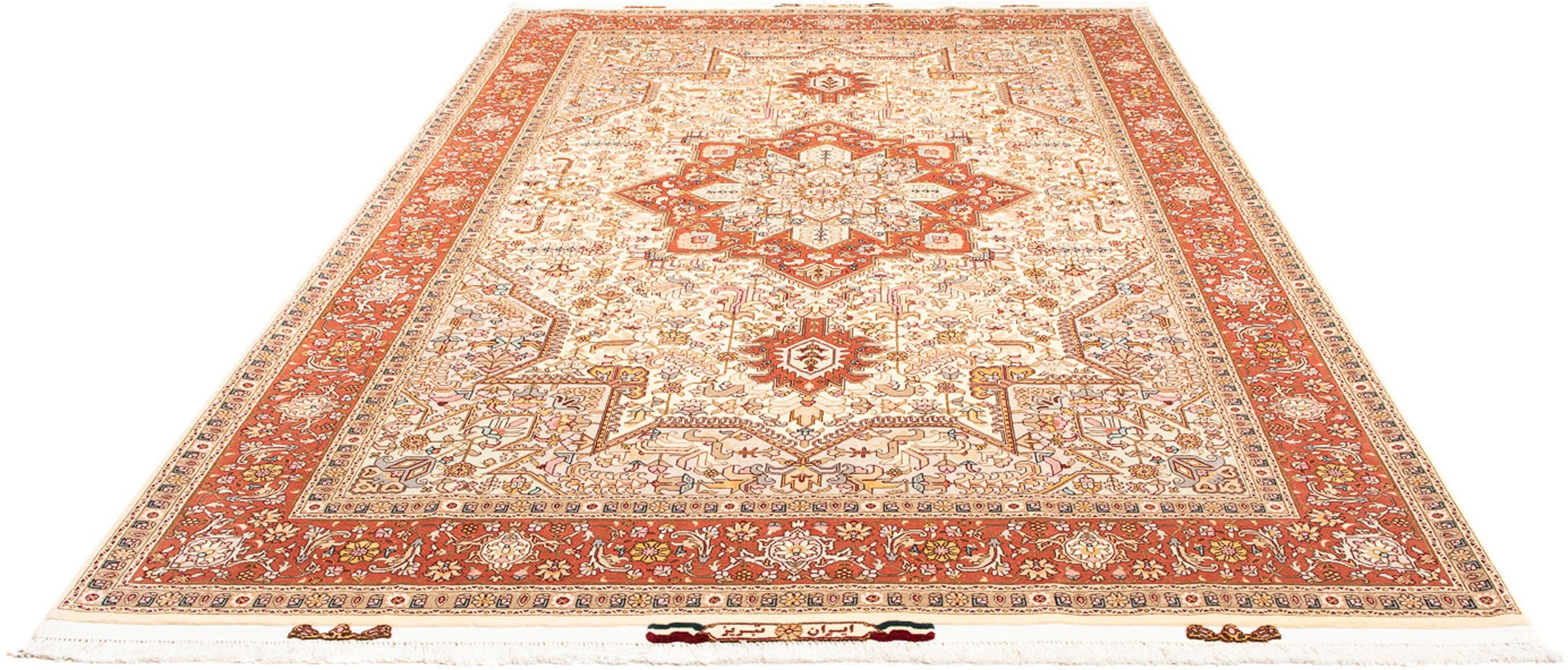 morgenland Orientteppich »Perser - Täbriz - Royal - 305 x 207 cm - beige«, günstig online kaufen