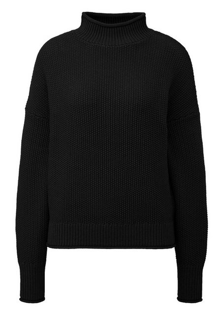 QS Stehkragenpullover Basic (1-tlg) mit Stehkragen und überschnittenen Schu günstig online kaufen