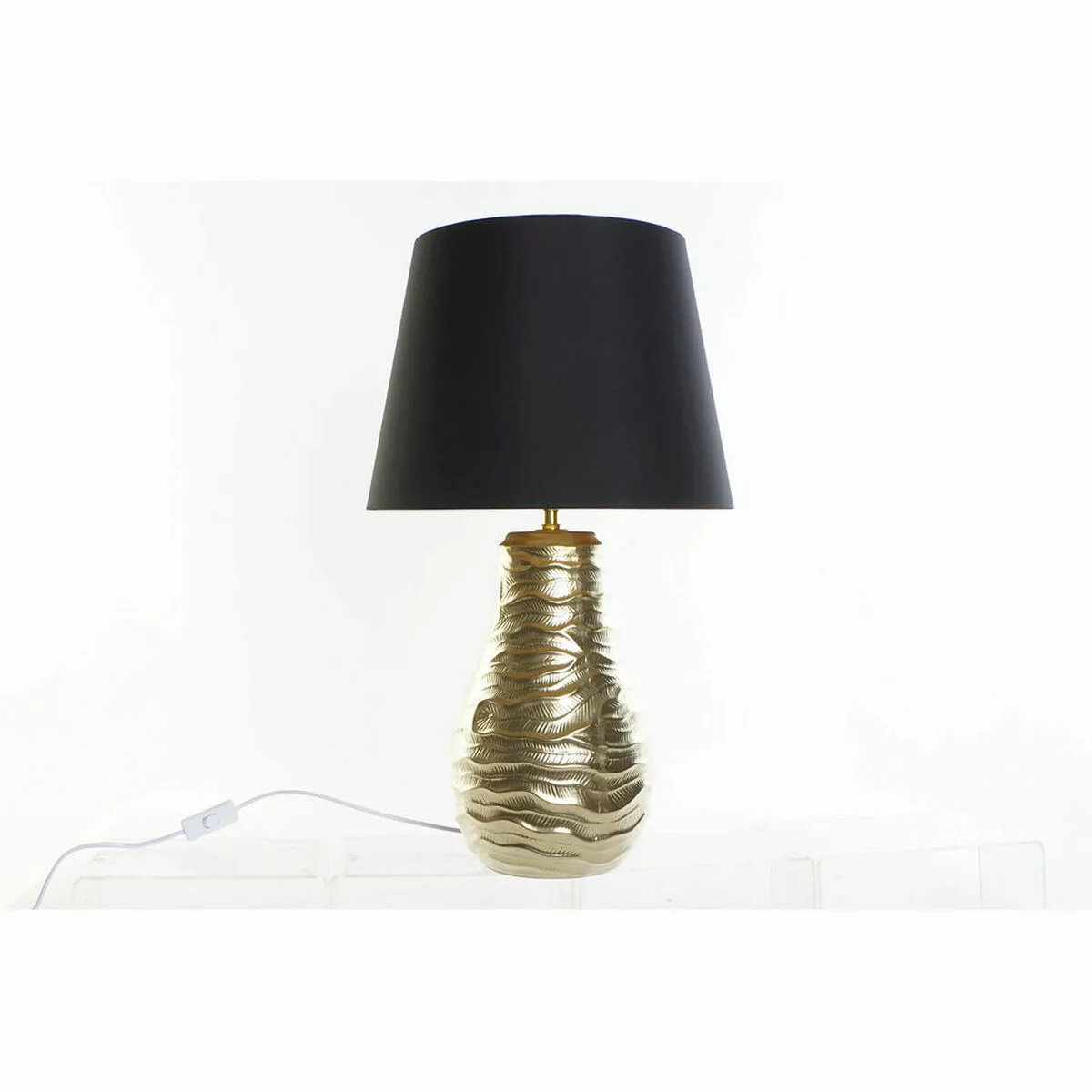 Tischlampe Dkd Home Decor Schwarz Leinen Wachs Golden (38 X 38 X 65 Cm) günstig online kaufen