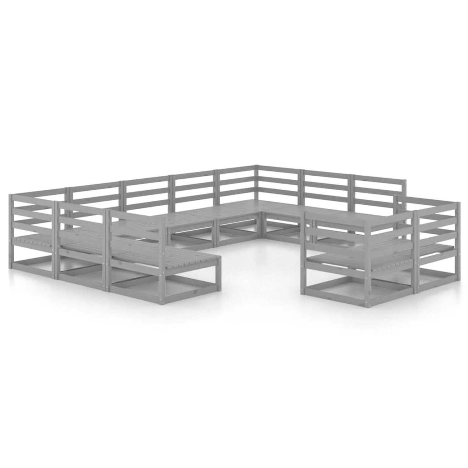 vidaXL 11-Tlg Garten-Lounge-Set Massivholz Kiefer 3076211 günstig online kaufen