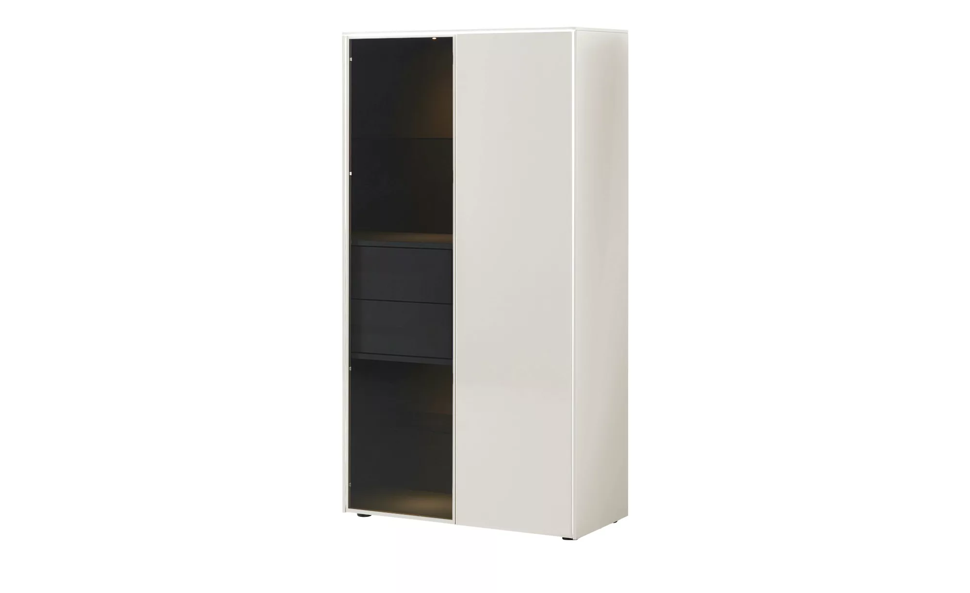 JOOP! Vitrine  Gloss Base ¦ grau ¦ Maße (cm): B: 92,5 H: 176,1 T: 42,4 Schr günstig online kaufen