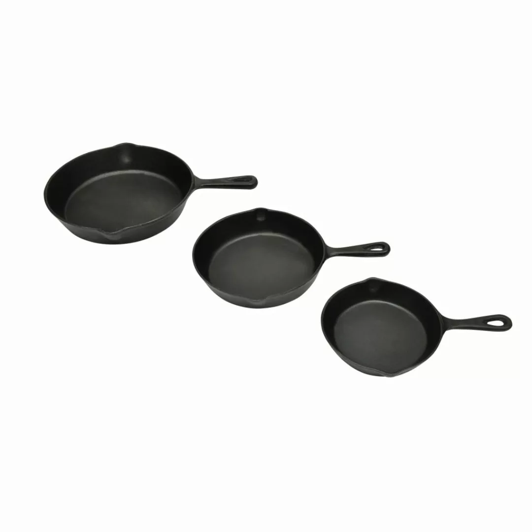 Bbq Bratpfannen-set 3-tlg. Gusseisen günstig online kaufen