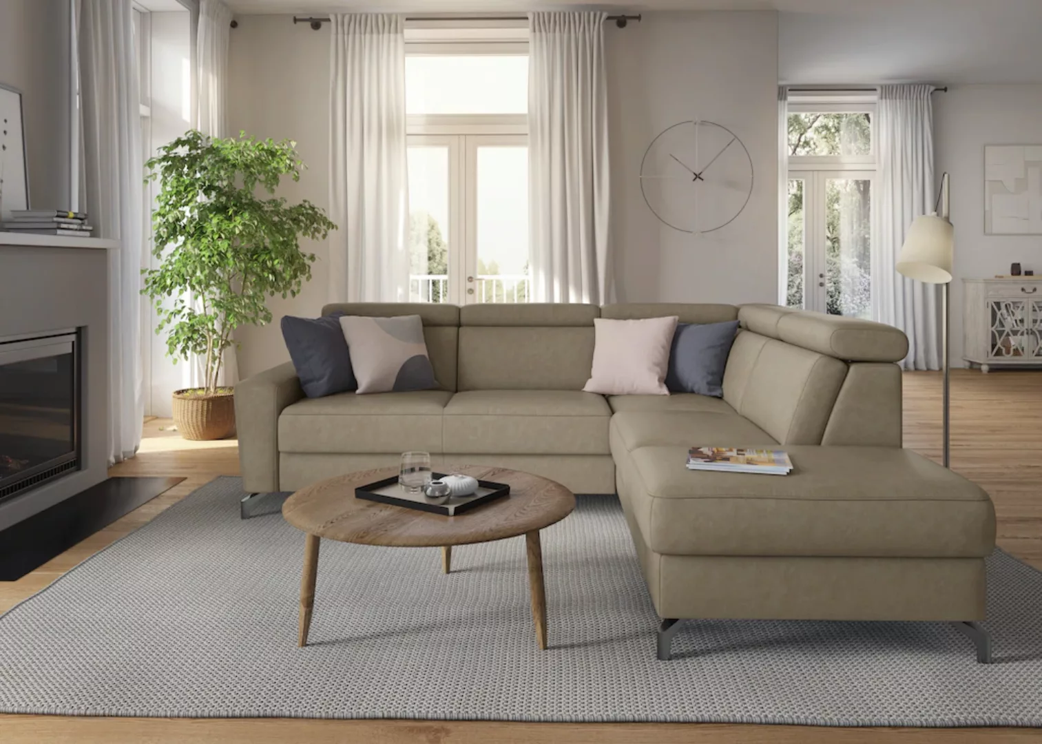 sit&more Ecksofa »Scarlett L-Form«, inklusive Kopfteilverstellung, wahlweis günstig online kaufen