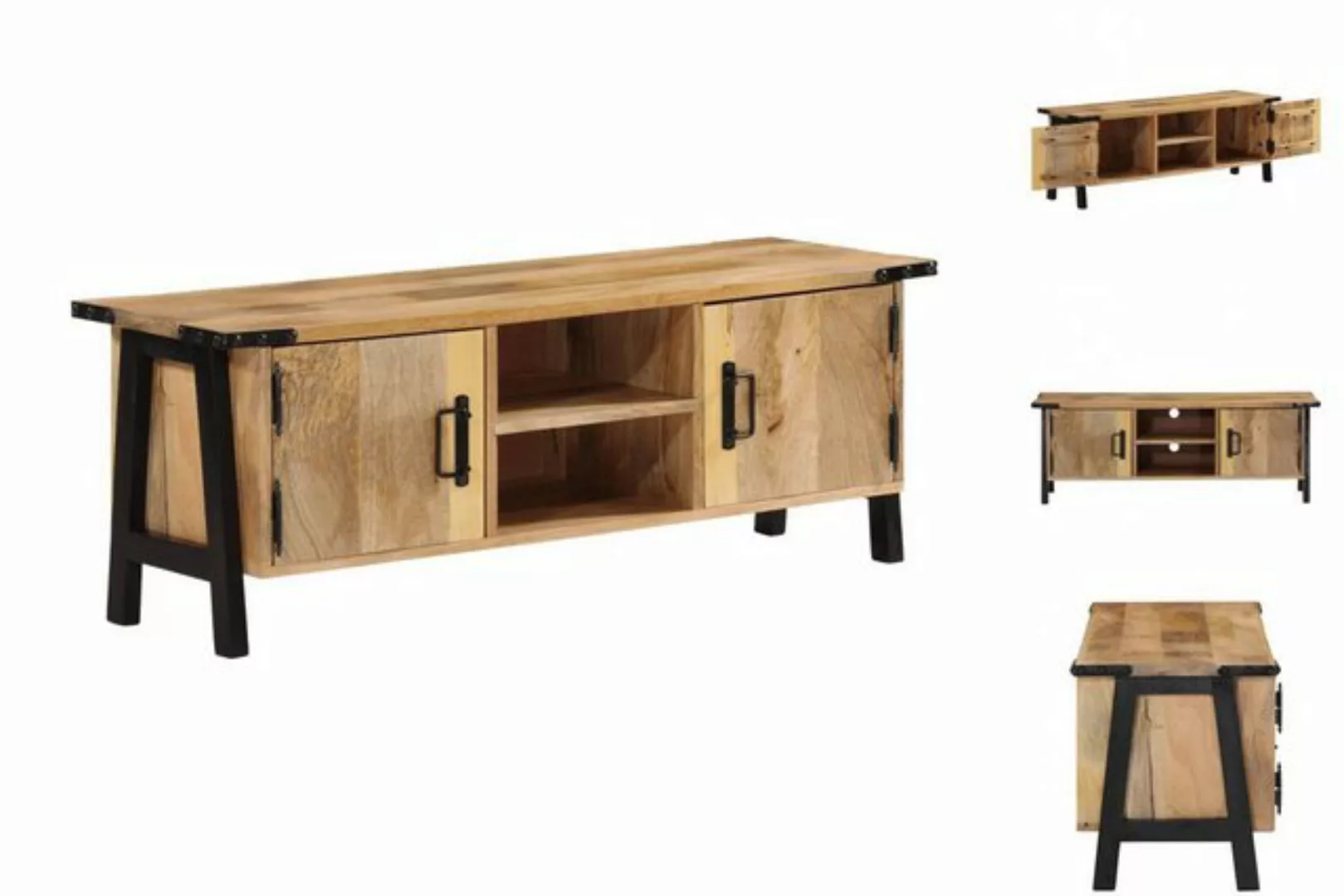 vidaXL TV-Schrank TV-Schrank 110x35x40 cm Massivholz Mango TV-Möbel Lowboar günstig online kaufen