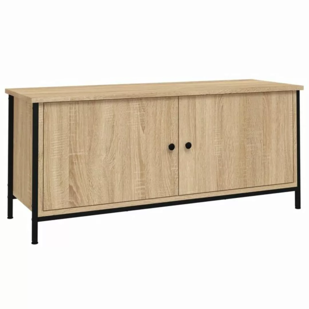 furnicato TV-Schrank mit Türen Sonoma-Eiche 102x35x45 cm Holzwerkstoff günstig online kaufen