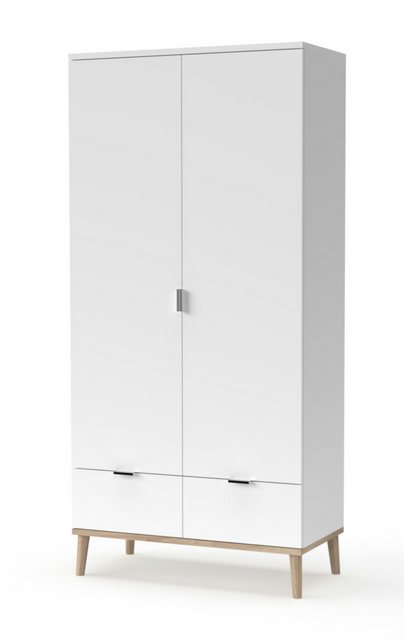 Furn.Design Kleiderschrank Lundby (Mehrzweckschrank 90x180 cm, weiß matt la günstig online kaufen