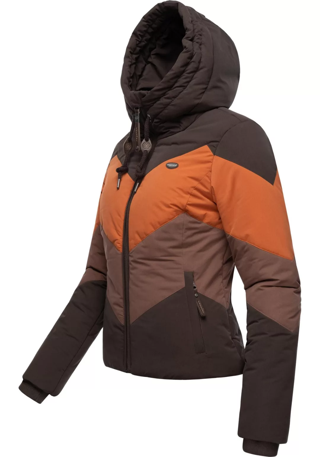 Ragwear Anorak "Novva Block", mit Kapuze, stylische Winterjacke mit V-Stepp günstig online kaufen