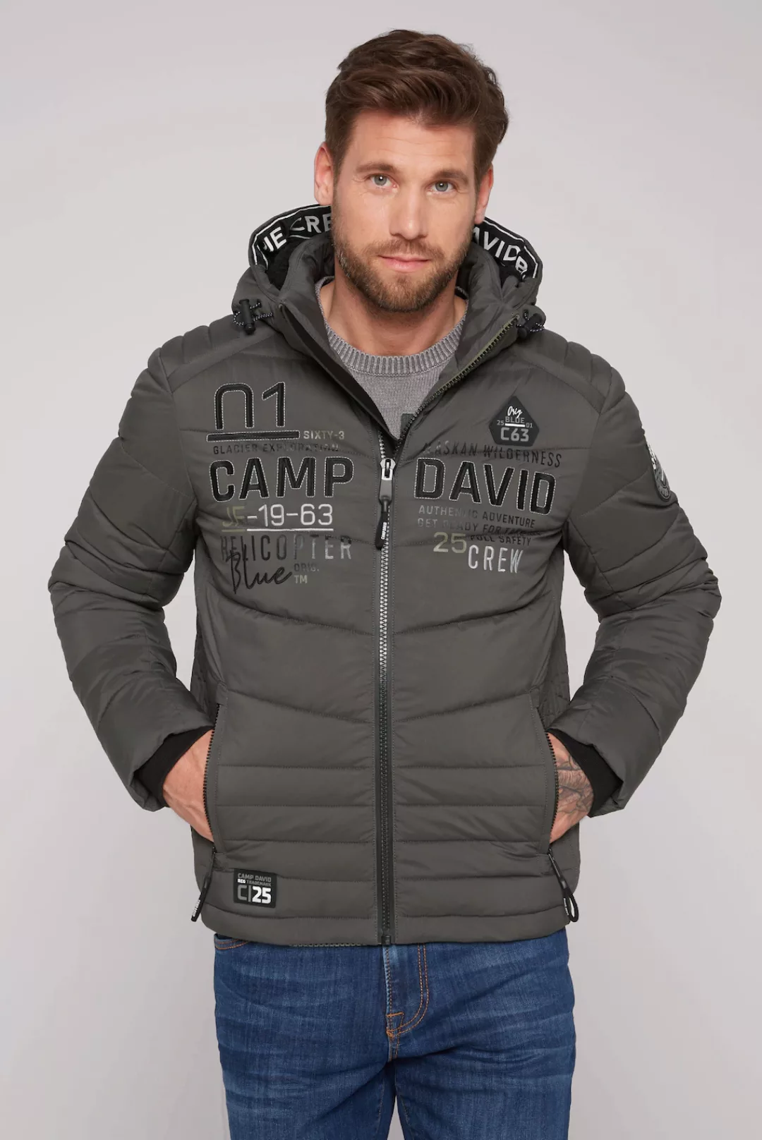 CAMP DAVID Softshelljacke mit Label-Applikationen beidseitig günstig online kaufen