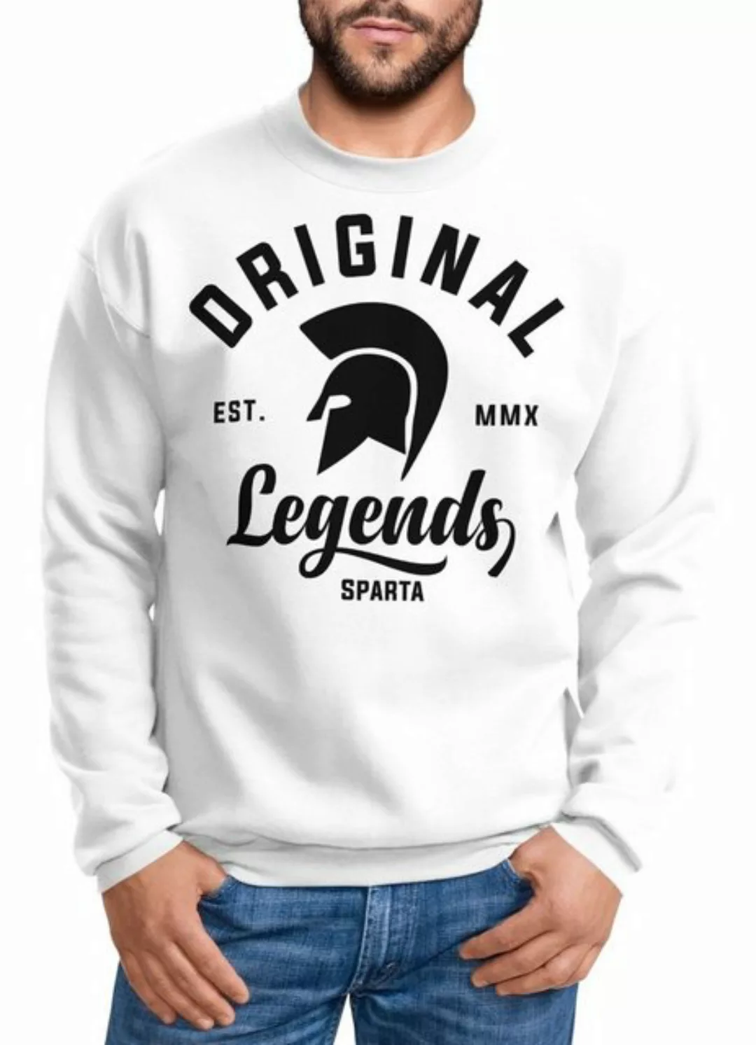 Neverless Sweatshirt Sweatshirt Herren Original Legends Gladiator Sparta Ru günstig online kaufen