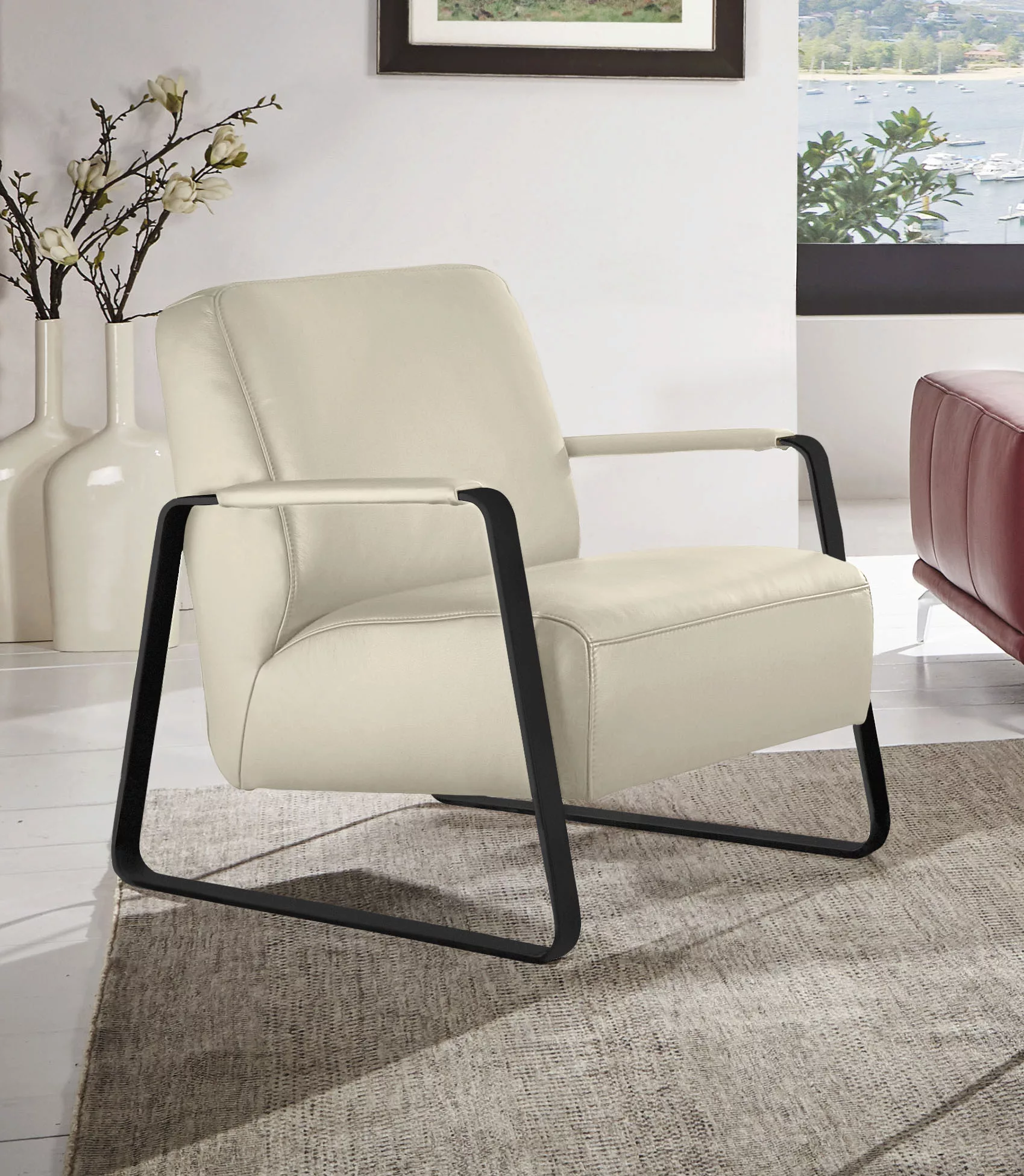 W.SCHILLIG Cocktailsessel »quadroo Loungesessel,«, mit bezogenen Armlehnen, günstig online kaufen