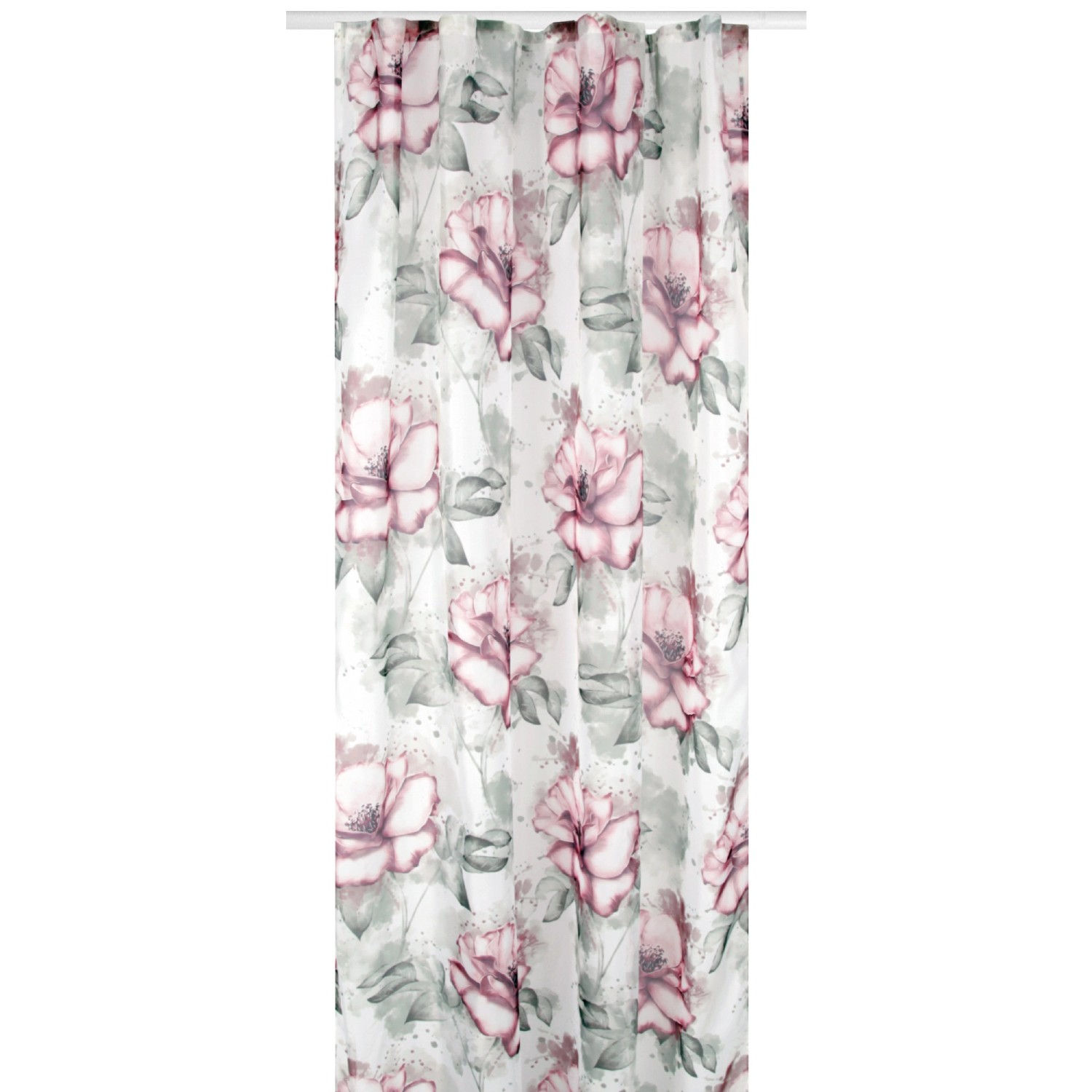 Arsvita Gardine Universalband 140 cm x 245 cm Voile mit Druck Flower 2er Pa günstig online kaufen