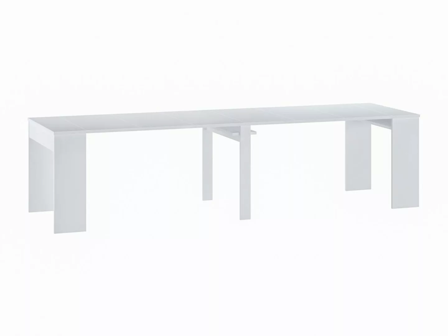 Wandkonsole Tisch ausziehbar für 12 Personen - 6 Verlängerungen - Weiß - ON günstig online kaufen