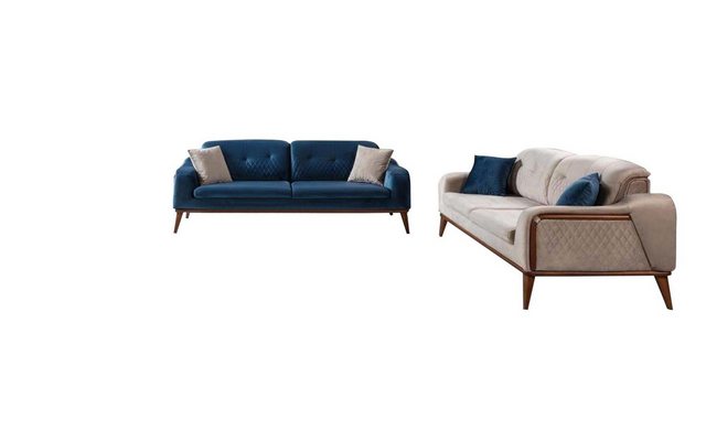 JVmoebel Sofa Sofagarnitur Sofa Garnitur Sofas 3+3+1 Sitzer Sessel Dreisitz günstig online kaufen