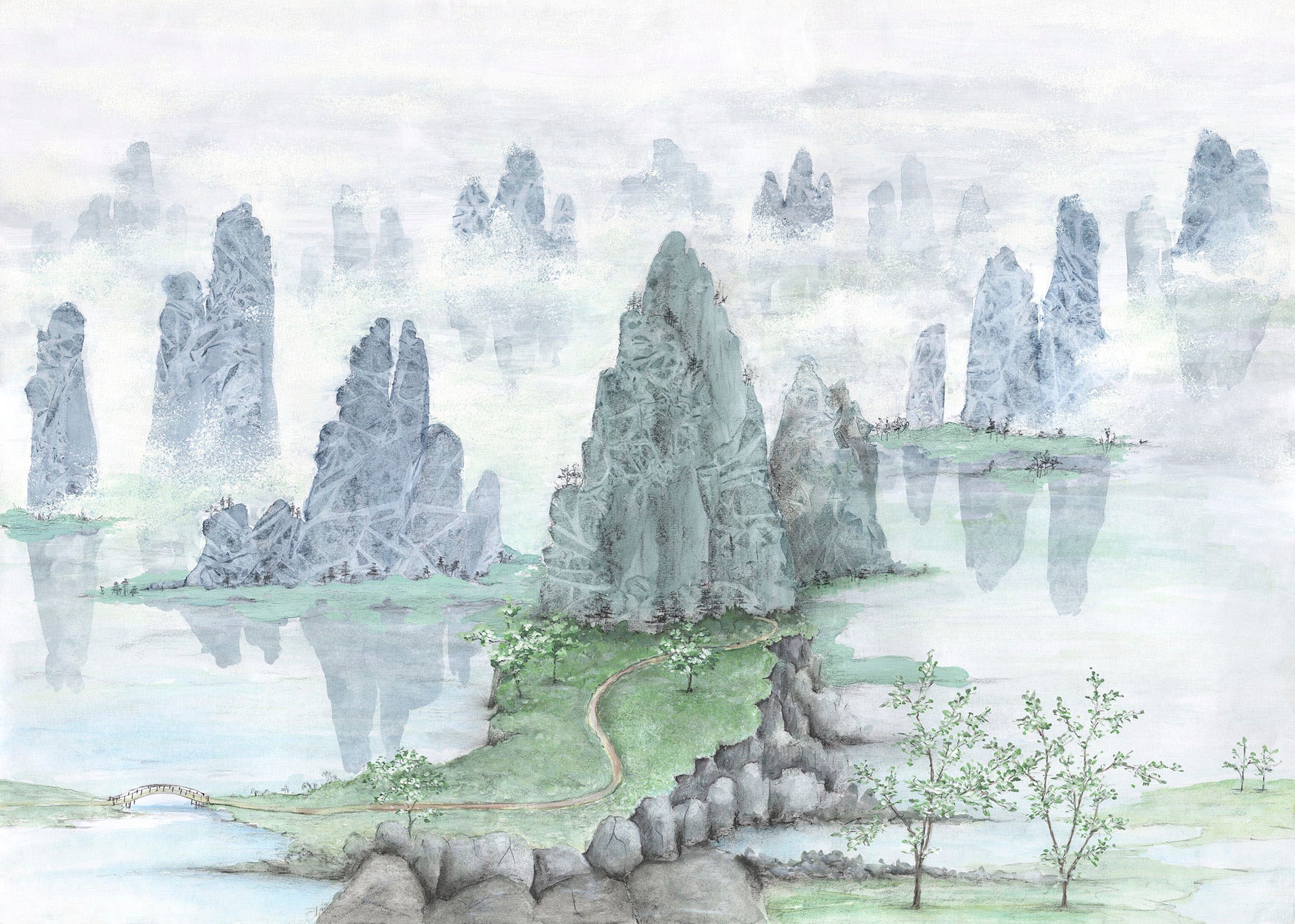 Komar Fototapete »Vlies Fototapete - Fairyland - Größe 300 x 250 cm«, bedru günstig online kaufen