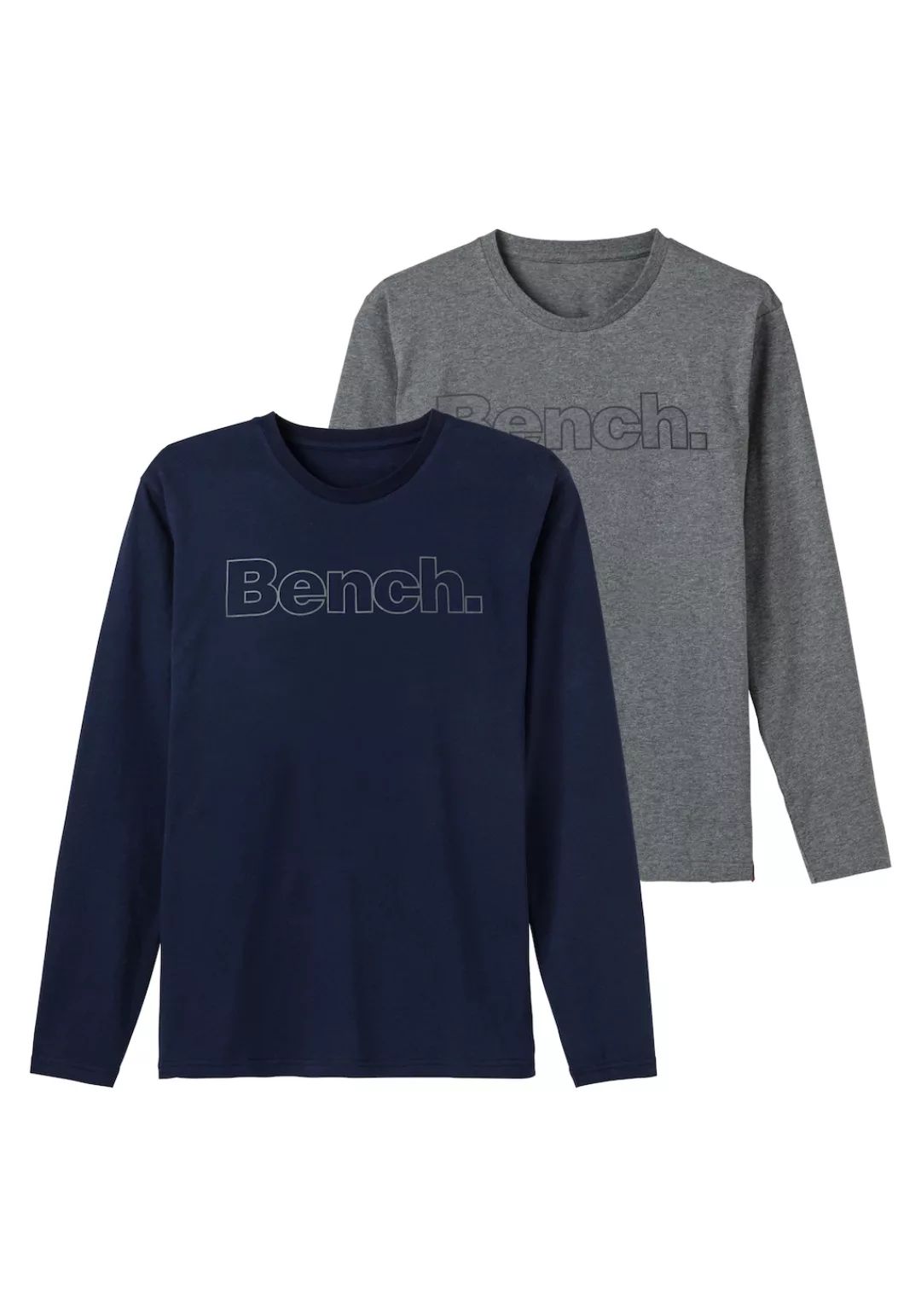 Bench. Loungewear Langarmshirt (2-tlg) mit Bench. Print vorn günstig online kaufen