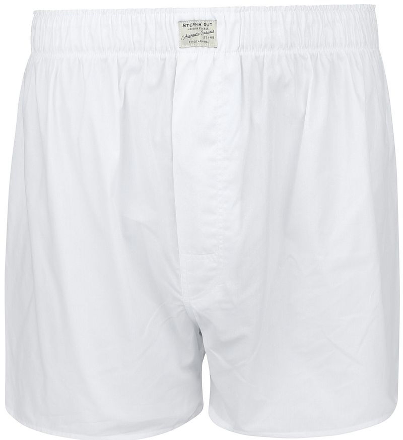 Steppin' Out Boxershort Solid Poplin Weiß - Größe L günstig online kaufen