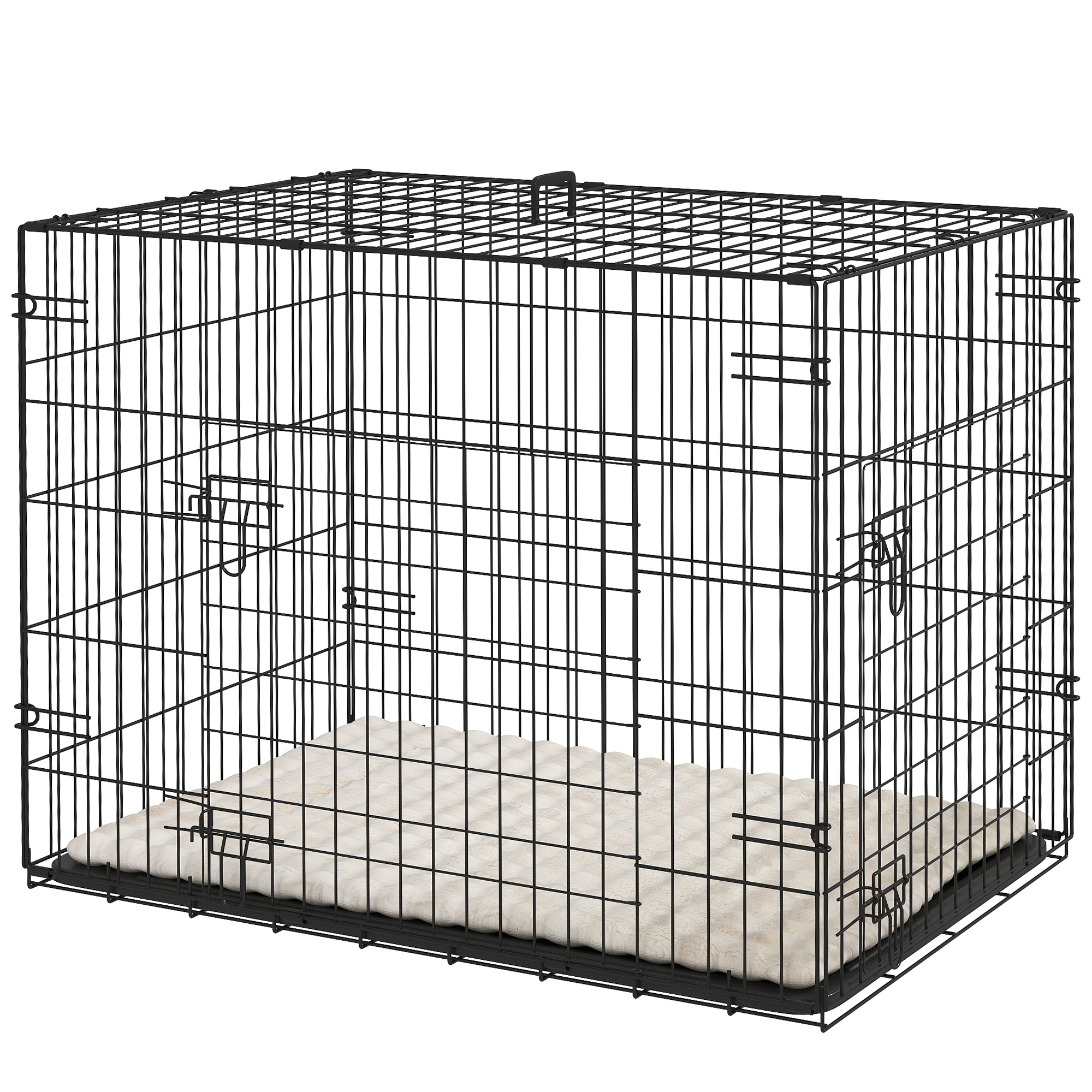 PawHut Hundekäfig, faltbarer Hundetransportkäfig mit 2 Türen, herausnehmbar günstig online kaufen