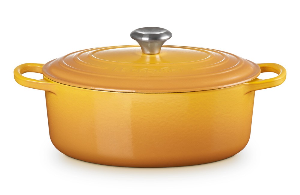 Le Creuset Bräter Signature Oval Gusseisen Nectar Gelb 31 cm günstig online kaufen