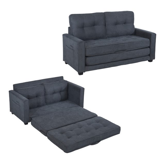 Merax Schlafsofa 3-in-1 Klappbares Couch, Bettsofa, Sofa mit Schlaffunktion günstig online kaufen