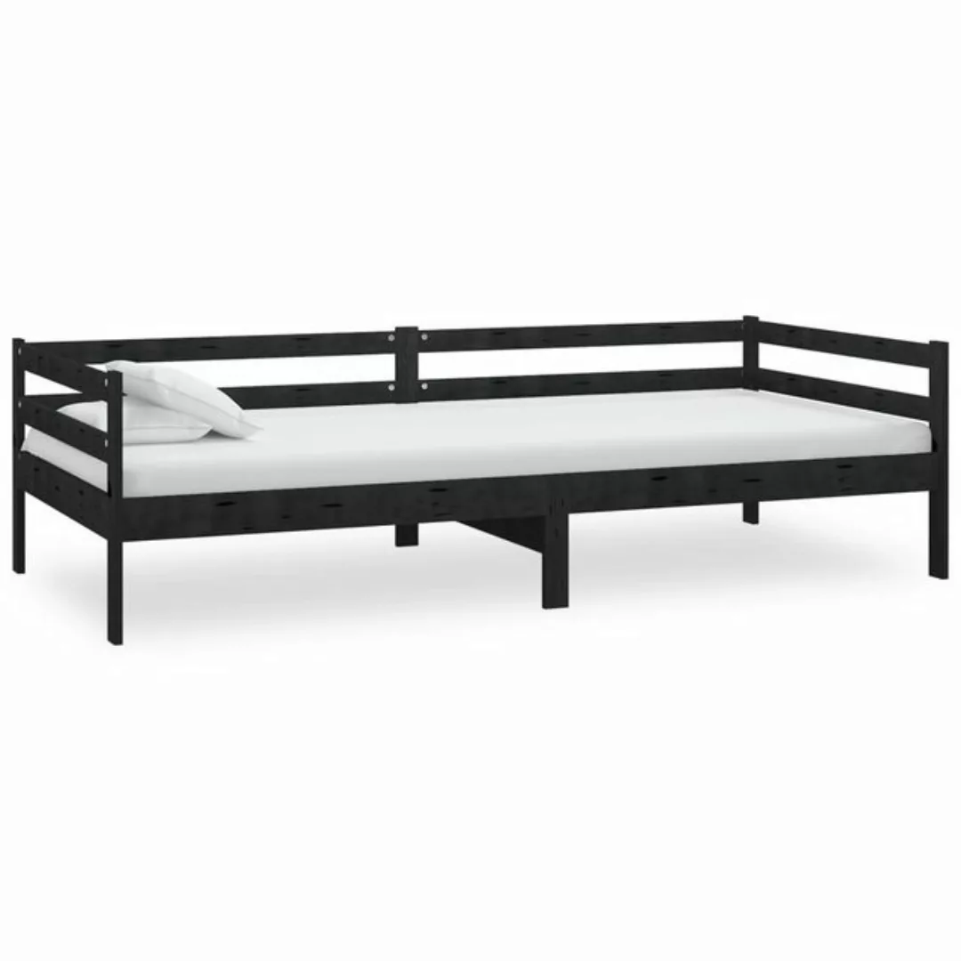 furnicato Bett Tagesbett Schwarz Kiefer Massivholz 90x200 cm günstig online kaufen