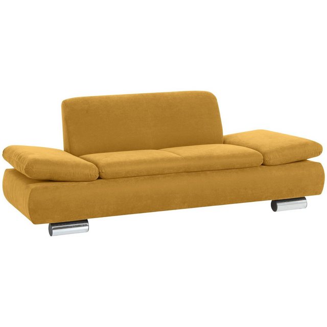 58 aufm Kessel Sofa 2-Sitzer Kaye Bezug Veloursstoff Metallfuß verchromt / günstig online kaufen