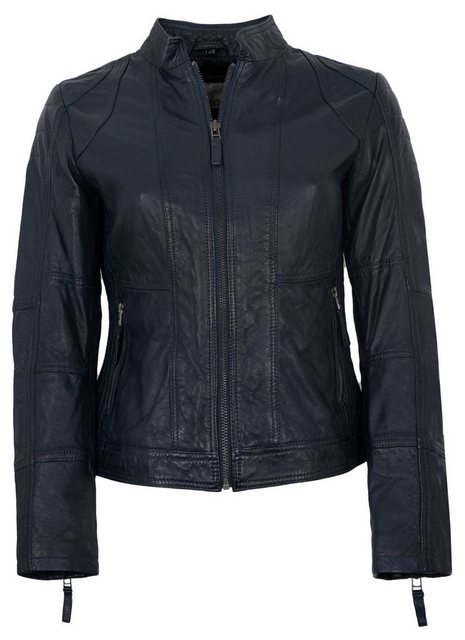 7eleven Lederjacke Vigni 7eleven - Damen Lederjacke Lammnappa navy günstig online kaufen