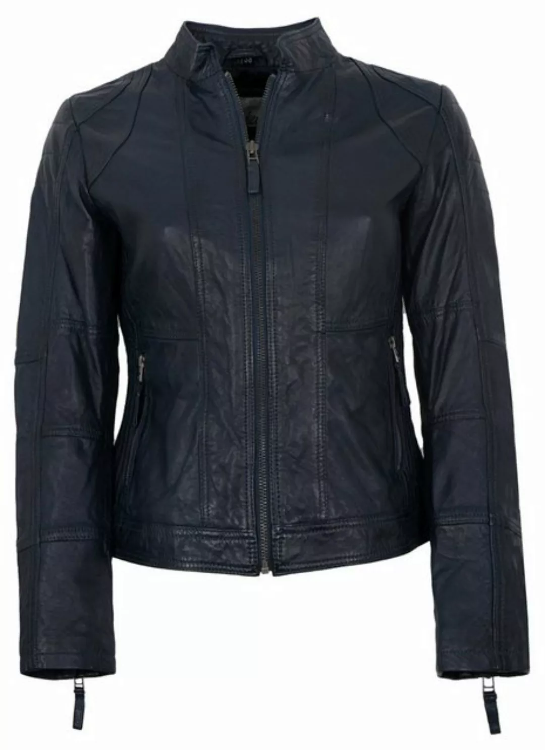 7eleven Lederjacke Vigni 7eleven - Damen Lederjacke Lammnappa navy günstig online kaufen