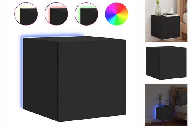 vidaXL Hängeschrank Hängeschrank Wandschrank mit LED-Leuchten Schwarz 30,5x günstig online kaufen