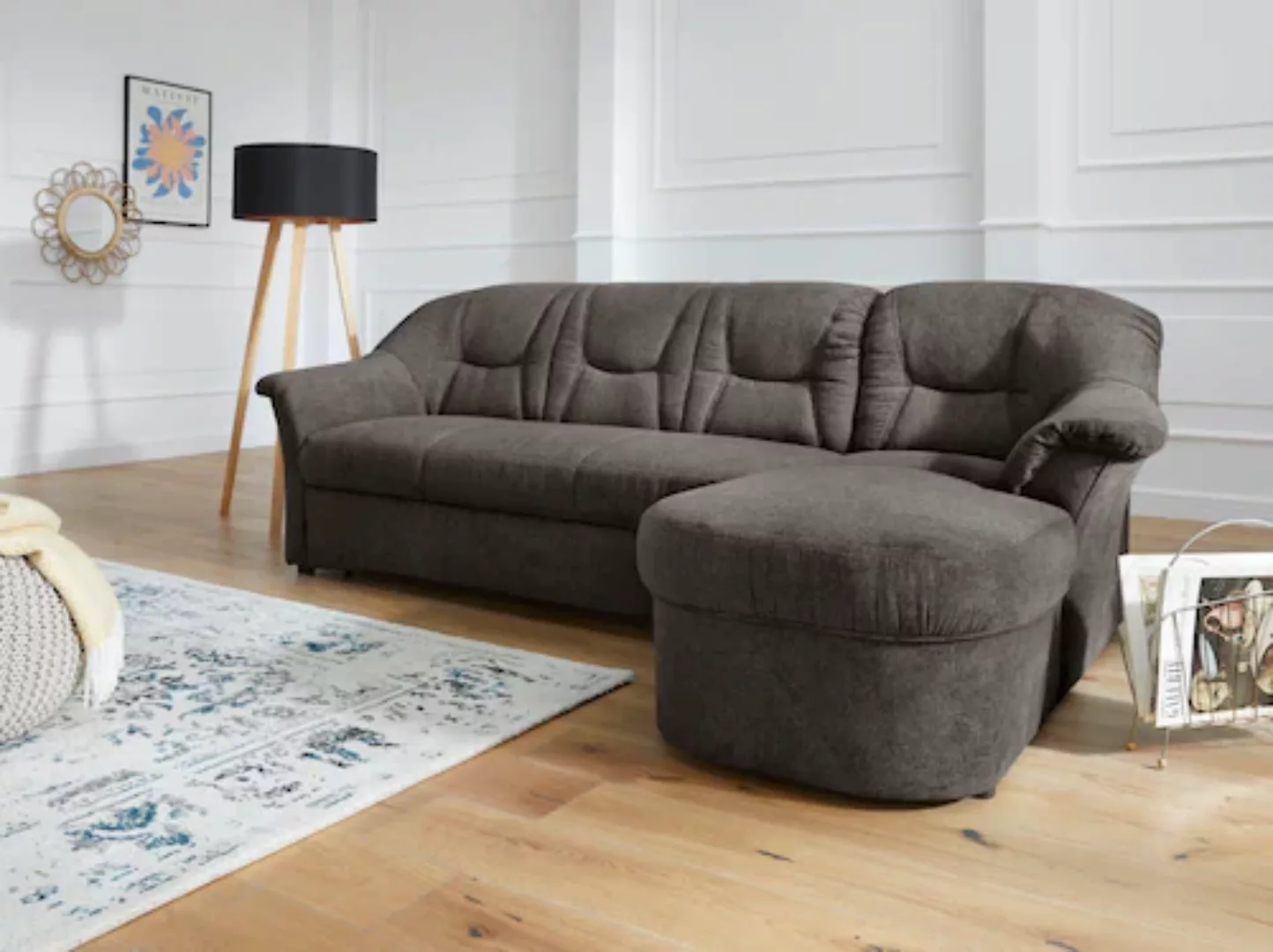 DOMO collection Ecksofa "Sarafina L-Form", wahlweise mit Bettfunktion, opti günstig online kaufen